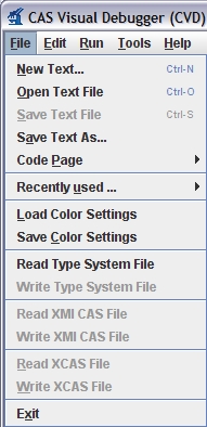 The File menu