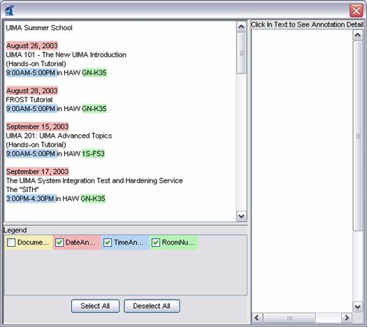 Screen shot results of running the Document Analyzer